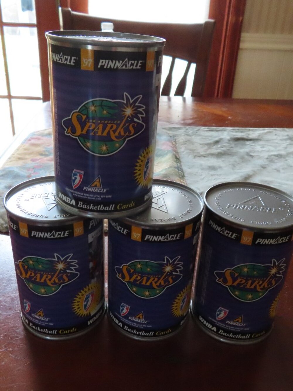 Lot of 4 Pinnacle 1997 WNBA Cards; Sealed; Los Angeles Sparks; Lisa Leslie